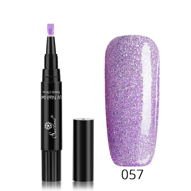 3 In 1 Gel Nail Varnish Pen Glitter One Step Nail Art Gel Polish Hybrid 3 In 1 Gel Nail Varnish Pen Glitter One Step Nail Art Gel Polish Hybrid
